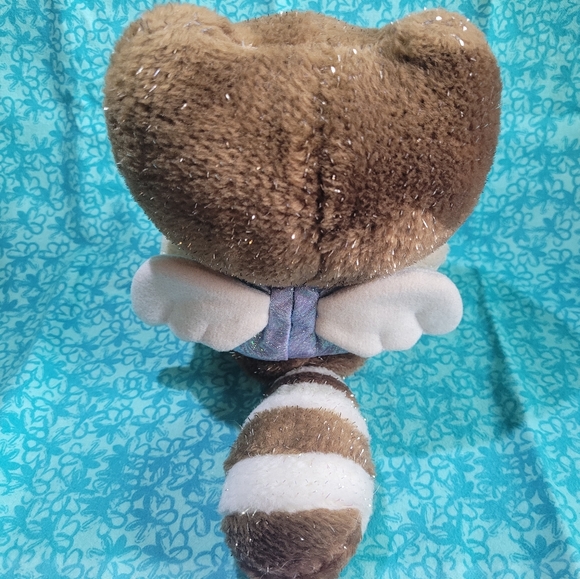 NWT Rare Landry the Raccoon Sparkly Angel Sanrio Smiles plush 2000 - Picture 3 of 10